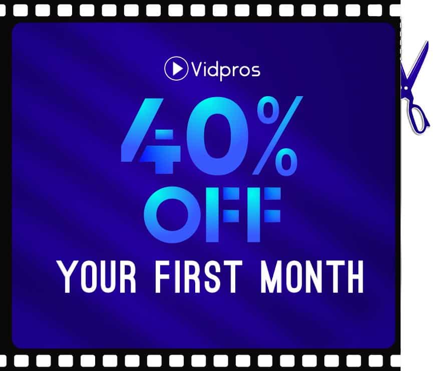 alt="discount coupon indicating a 40% discount on the first-month service subscription."