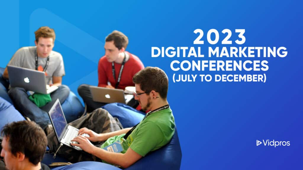 alt="group of digital marketing conference delegates working together and interacting while seated on beanbags"