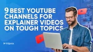 man looking on a laptop for the best YouTube channels for explainer videos