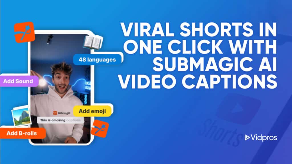 man on a cellphone screen doing viral shorts using SubMagic AI