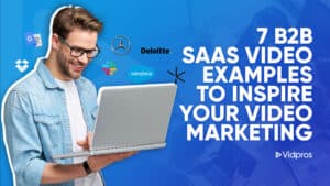 man looking on a laptop for B2B SaaS video examples