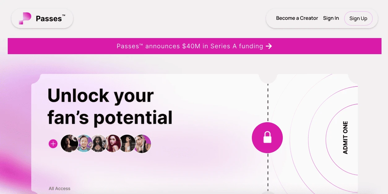 Passes.com UI