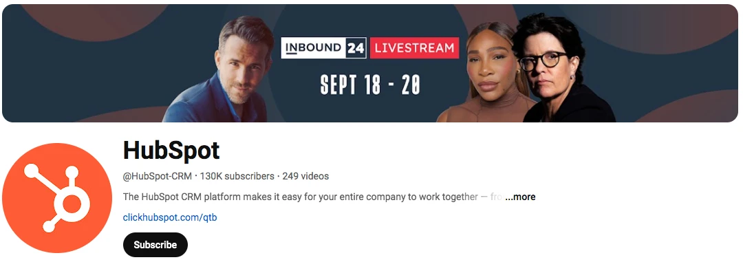 HubSpot YouTube Channel