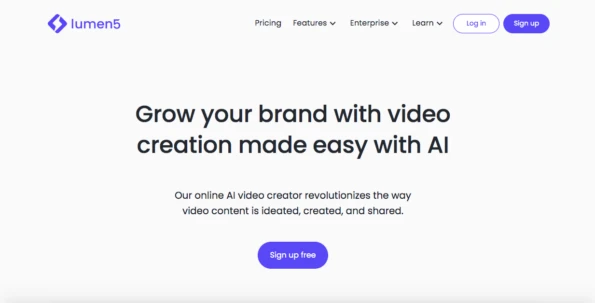 Lumen5 homepage