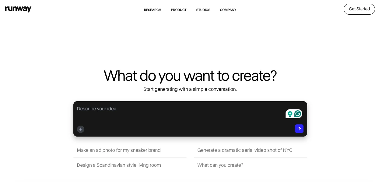 Runway Homepage